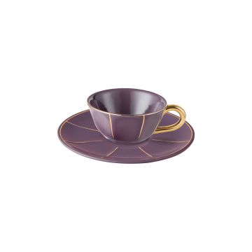 Чайна чашка з блюдцем фіолетова Vintage, Bitossi Home