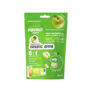 Яблуко сублімоване органічне слайси 20г, Panfruit
