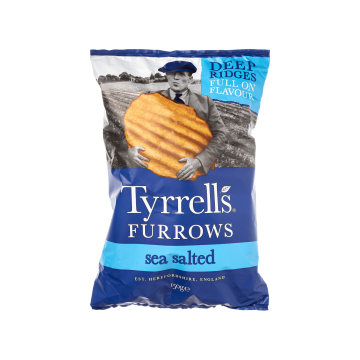 Чипси картопляні з морською сіллю хвилясті 150г, Tyrrell's