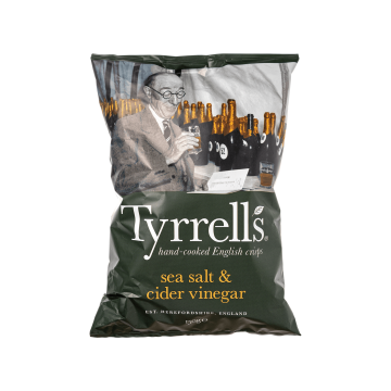 Чипси картопляні з морською сіллю та сидровим оцтом 150г, Tyrrell's