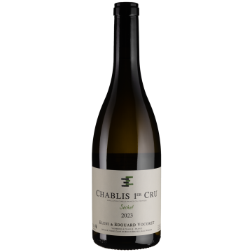 Вино Eleni et Edouard Vocoret Chablis Premier Cru Secher / Шаблі Прем’єр Крю Сеше 2023, біле сухе, 0.75 л