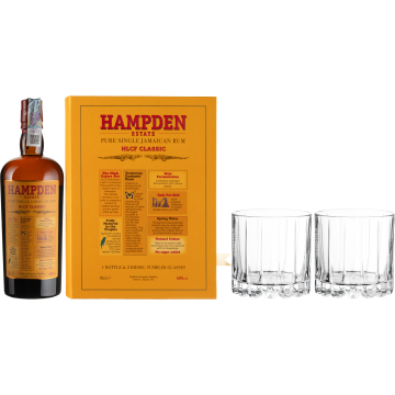 Ром Hampden HLCF Classic + 2 glasses, 0.7 л