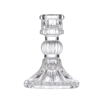 Свічник прозорий скляний 8х10,5см Crinoline, Rasteli