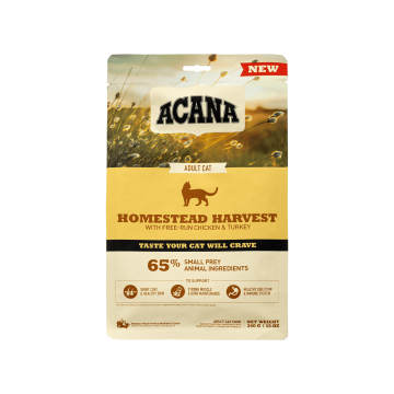 Корм для котів сухий повнораціонний Хомстед Харвест Кет 340г New Cats, Acana