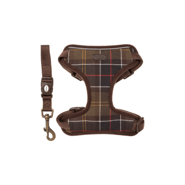 Шлея для собак в клітинку розмір M, Barbour