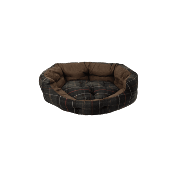 Лежак для собак оливкового кольору в клітинку розмір O/S, Barbour