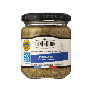 Гірчиця цільнозернова Бургундська 190г, Reine de Dijon