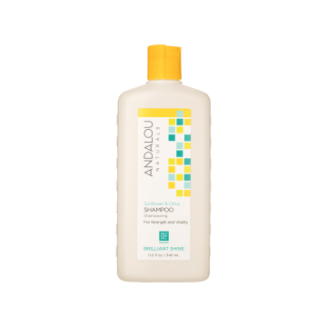 Шампунь для блиску волосся Соняшник та Цитрус 340мл Brilliant Shine, Andalou Naturals