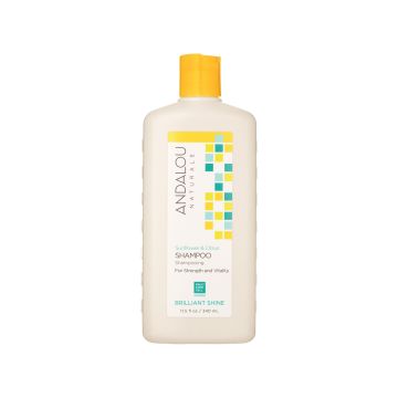 Шампунь для блиску волосся Соняшник та Цитрус 340мл Brilliant Shine, Andalou Naturals