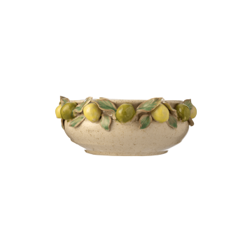 Чаша керамічна біла з лимонами 22x8см Citra, Wikholm Form