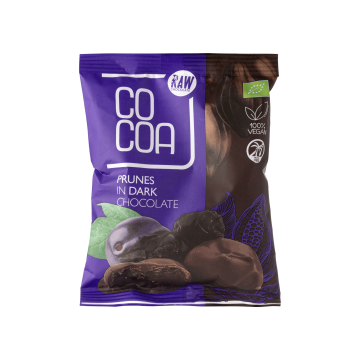 Чорнослив у темному сирому шоколаді органічний 70г, Cocoa