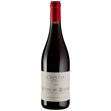 Вино Domaine de Cristia Cotes-du-Rhone Rouge Kosher / Кот дю Рон Руж Кошер 2024, червоне сухе, 0.75 л