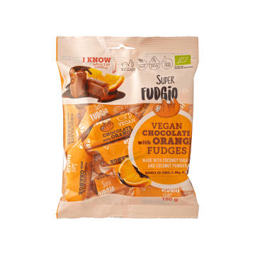 Цукерки Какао Апельсин органічні 150г, Super Fudgio