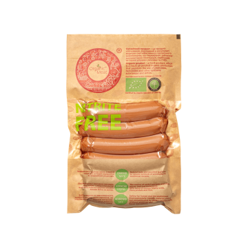 Сосиски варені органічні без нітритів вищого сорту 300г, Organic Meat