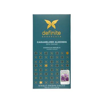 Шоколад темний Карамелізований мигдаль 50г, Definite