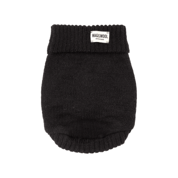 Светр для собак з британської вовни чорний розмір XS, Wag and Wool
