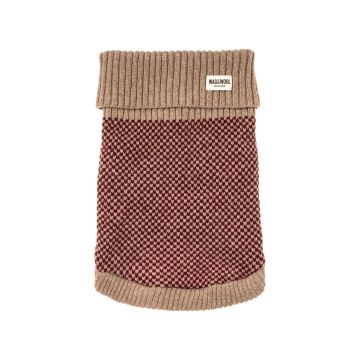 Светр для собак з мериносової вовни бордовий розмір L, Wag and Wool