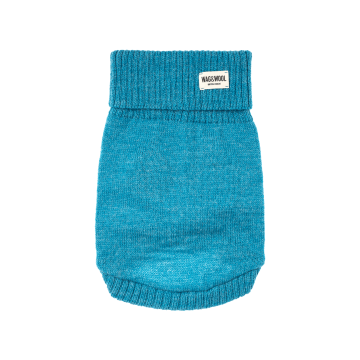 Светр для собак з британської вовни блакитний розмір S, Wag and Wool