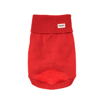 Светр для собак з британської вовни вишневого кольору розмір XXL, Wag and Wool