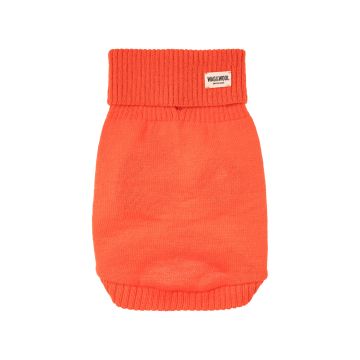 Светр для собак з британської вовни яскраво-помаранчевий розмір M, Wag and Wool