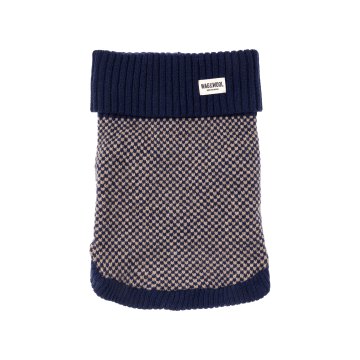 Светр для собак з мериносової вовни темно-синій розмір M, Wag and Wool