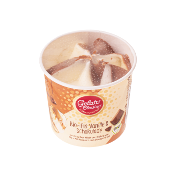 Морозиво пломбір з ваніллю та шоколадом органічне 12% 100мл, Gelato Classico