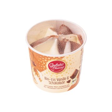Морозиво пломбір з ваніллю та шоколадом органічне 12% 100мл, Gelato Classico