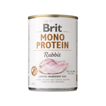 Корм для собак вологий повнораціонний з кроликом 400г Mono Protein, Brit Care