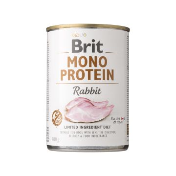 Корм для собак вологий повнораціонний з кроликом 400г Mono Protein, Brit Care