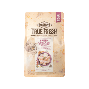 Корм для котів сухий повнораціонний з куркою 340г True Fresh, Carnilove
