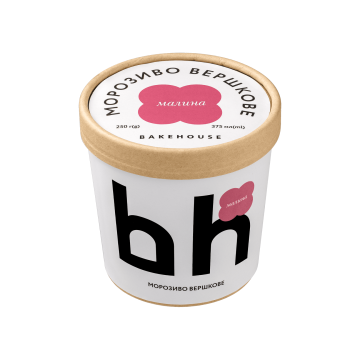 Морозиво вершкове Малинове 10,4% 250г, Bakehouse