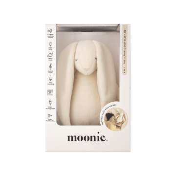 Іграшка дитяча Співаючий зайчик з нічником Cream, Moonie Europe