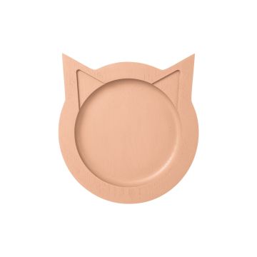 Миска для котів дерев'яна персикового кольору, Not only pets
