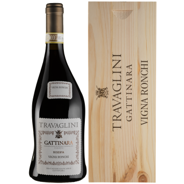 Вино Travaglini Gattinara Riserva DOCG Vigna Ronchi, wooden box / Гаттінара Різерва DOCG Вінья Ронкі, дерев'яна коробка 2019, червоне сухе, 0.75 л
