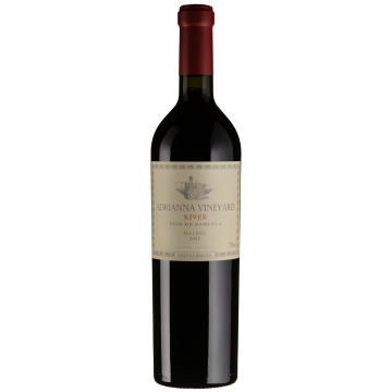 Вино Catena Zapata Adrianna Vineyard River Malbec / Адріанна Вайнярд Рівер Мальбек 2022, червоне сухе, 0.75 л