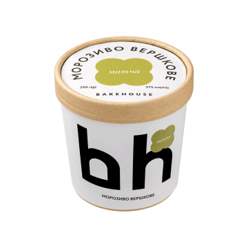 Морозиво вершкове Матча 9% 375мл/250г, Bakehouse