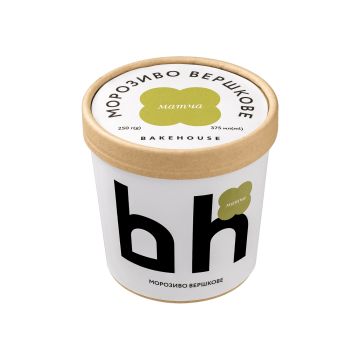 Морозиво вершкове Матча 9% 375мл/250г, Bakehouse
