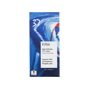 Шоколад молочний Санто-Домінго 37% 80г, Vivani