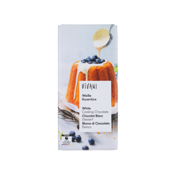 Кувертюр білий органічний 150г, Vivani