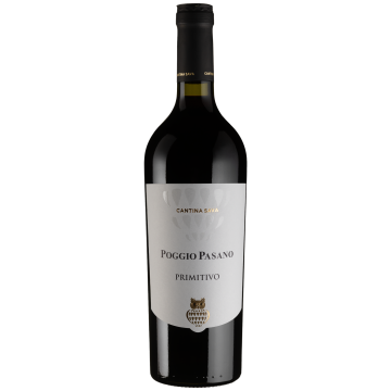 Вино Cantina Sava Primitivo Poggio Pasano / Примітіво Поджо Пазано, червоне сухе, 0.75 л