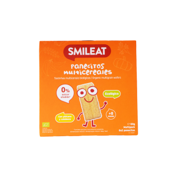 Вафлі дитячі мультизлакові органічні (з 8 місяців) 60г, Smileat