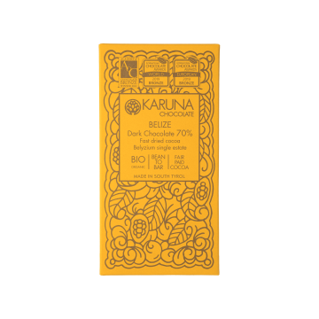 Шоколад темний Беліз швидке сушіння бобів 70% 60г, Karuna chocolate