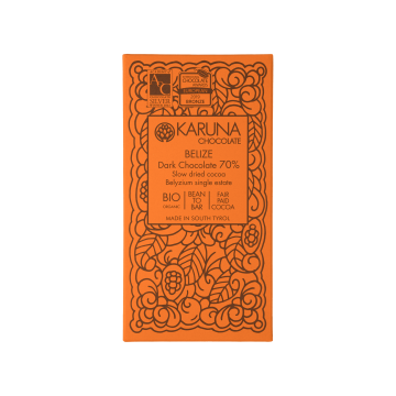 Шоколад темний Беліз повільне сушіння бобів 70% 60г, Karuna chocolate