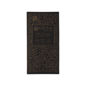 Шоколад темний Перу Чунчо 100% 60г, Karuna chocolate