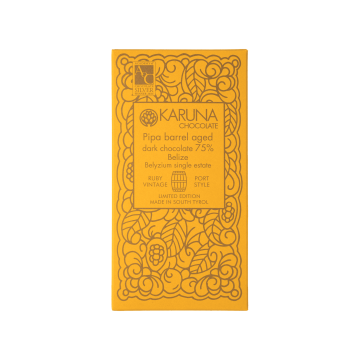 Шоколад темний з бобів витриманих в діжці Pipa 75% 60г, Karuna chocolate