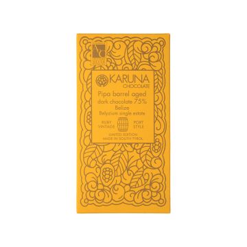 Шоколад темний з бобів витриманих в діжці Pipa 75% 60г, Karuna chocolate