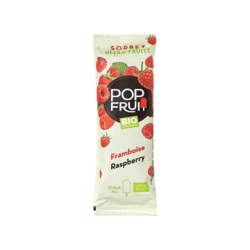 Морозиво сорбет органічний Малина 80г, Pop Fruit