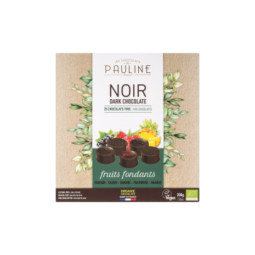 Цукерки з темного шоколаду асорті органічні веганські 200г, Les Chocolats De Pauline
