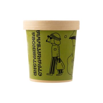 Морозиво пломбір "Фісташкова Страчатела" 12% 350г, Майстерня морозива