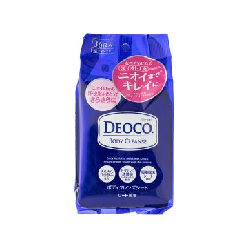 Серветки для тіла очищаючі вологі 36шт Deoco, Rohto